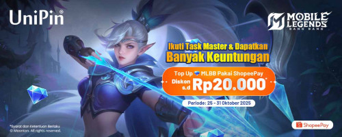 Waktunya Panen Diamond Kuning! Nikmati Diskon s.d. Rp20.000 dengan Top Up MLBB di UniPin Pakai ShopeePay!
